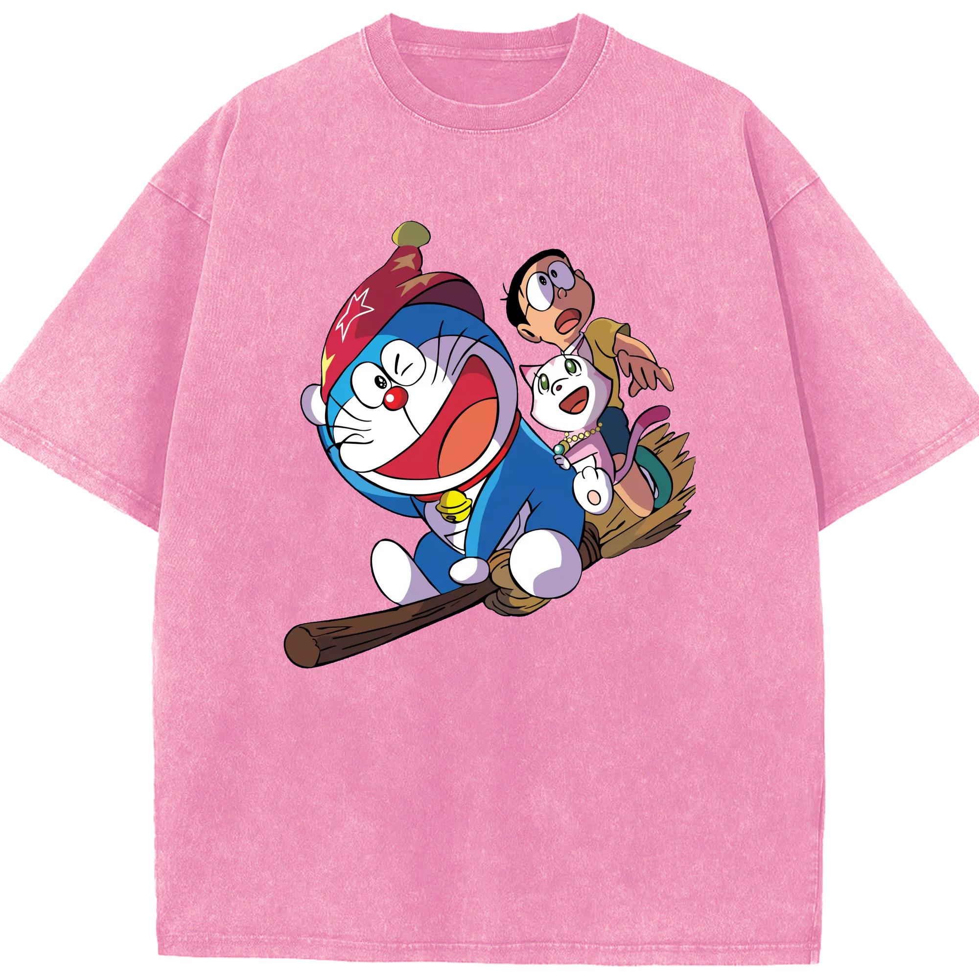 （画像用） ドラえもん Doraemon 綿100% ヴィンテージ風 半袖Tシャツ（フロントプリント）